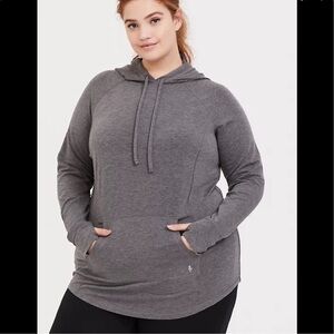 TORRID Active pullover hoodie shirt size 3X gray